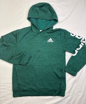 Adidas Youth Green Pullover Hoodie Sweatshirt Size Large 14/16